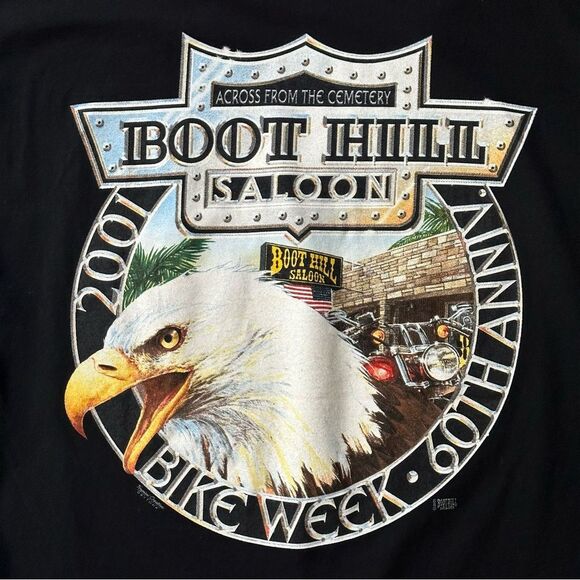 Murina Shirt ‘01 Boot Hill Saloon Daytona Graphic Screen Print Short Sleeve Mens - Picture 2 of 7
